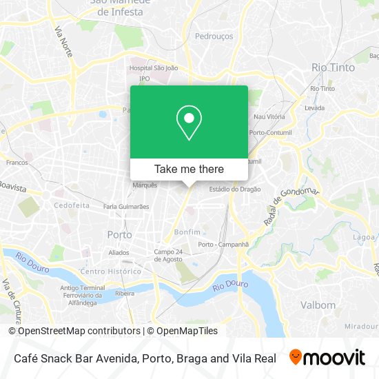 Café Snack Bar Avenida map