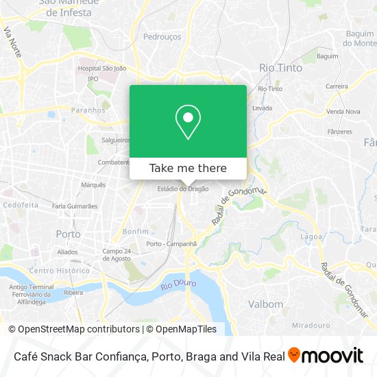 Café Snack Bar Confiança map