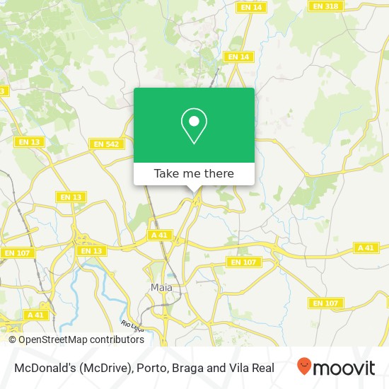 McDonald's (McDrive), N14 4475 Maia map