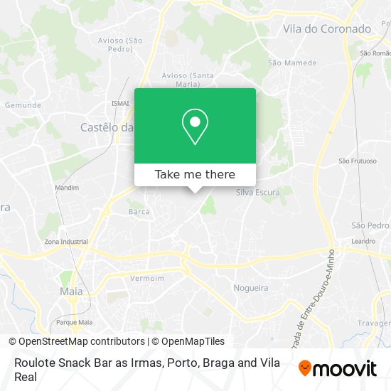 Roulote Snack Bar as Irmas mapa