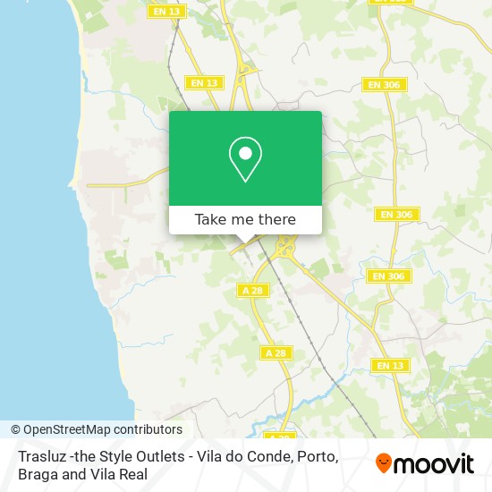 Trasluz -the Style Outlets - Vila do Conde map