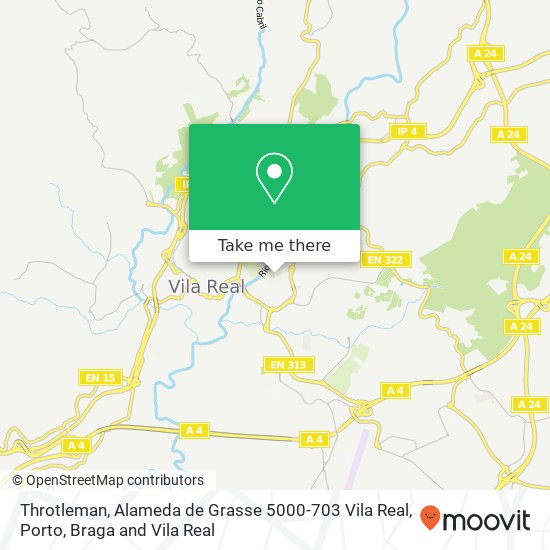Throtleman, Alameda de Grasse 5000-703 Vila Real map
