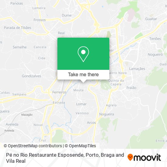 Pé no Rio Restaurante Esposende map