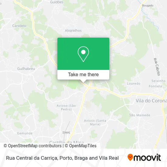 Rua Central da Carriça map