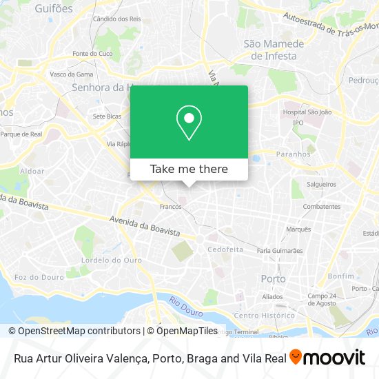 Rua Artur Oliveira Valença mapa