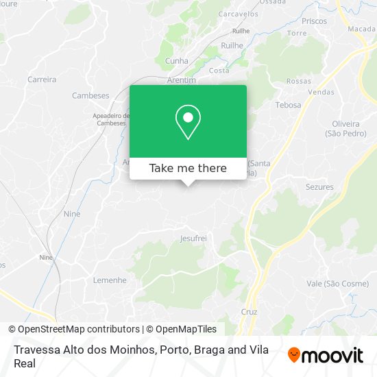 Travessa Alto dos Moinhos mapa