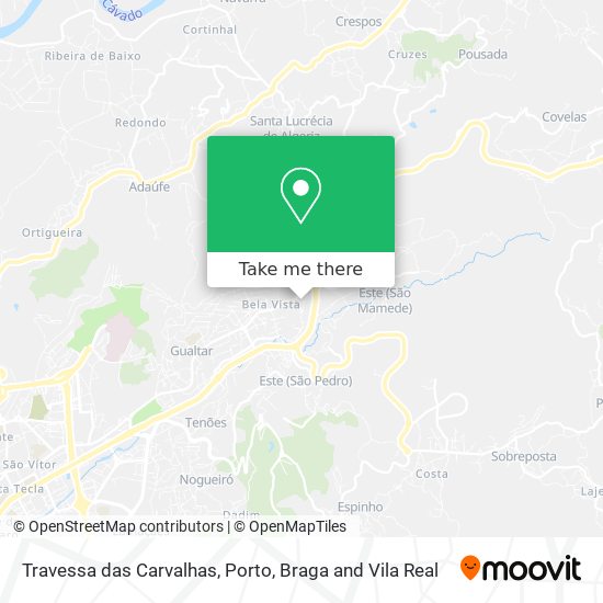 Travessa das Carvalhas mapa