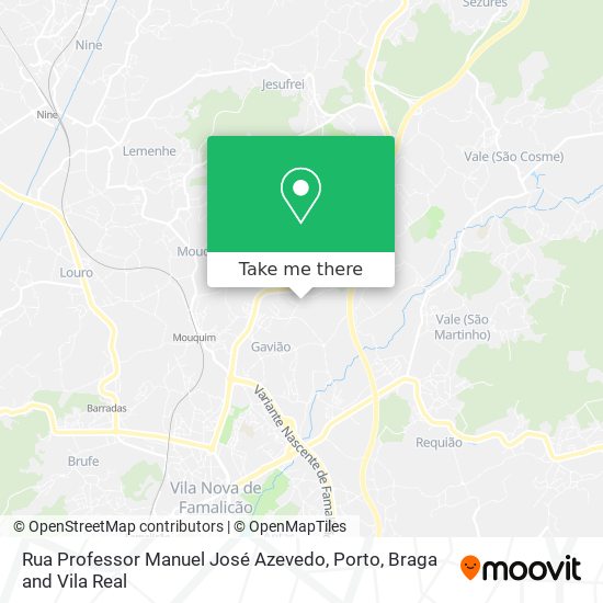 Rua Professor Manuel José Azevedo map