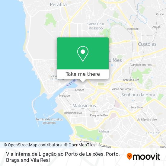 Via Interna de Ligação ao Porto de Leixões map