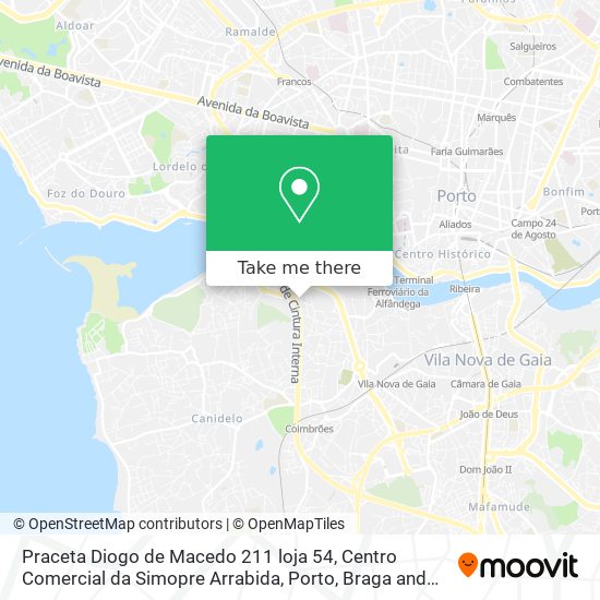 Praceta Diogo de Macedo 211 loja 54, Centro Comercial da Simopre Arrabida map