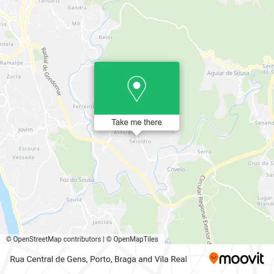 Rua Central de Gens map