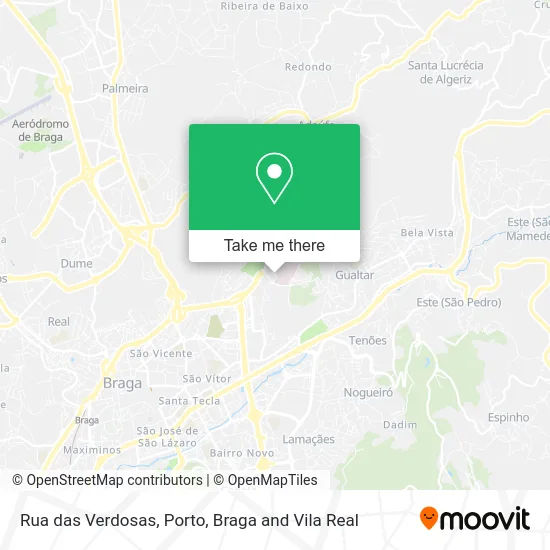 Rua das Verdosas map