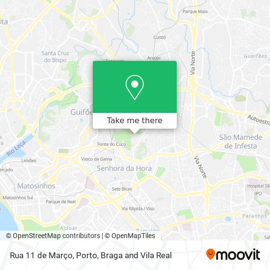 Rua 11 de Março mapa