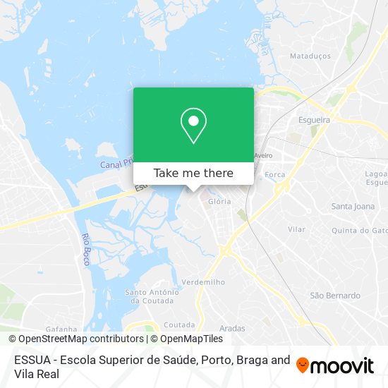 ESSUA - Escola Superior de Saúde mapa