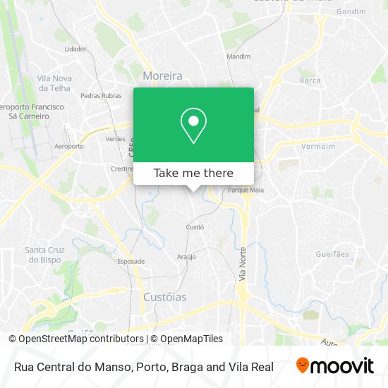 Rua Central do Manso mapa