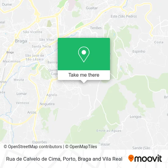 Rua de Calvelo de Cima map