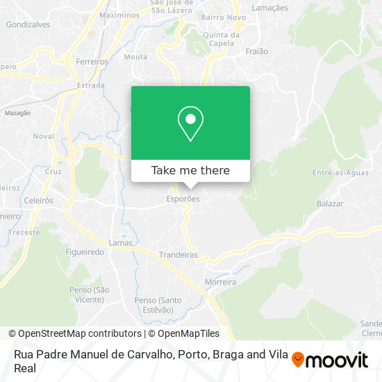 Rua Padre Manuel de Carvalho map