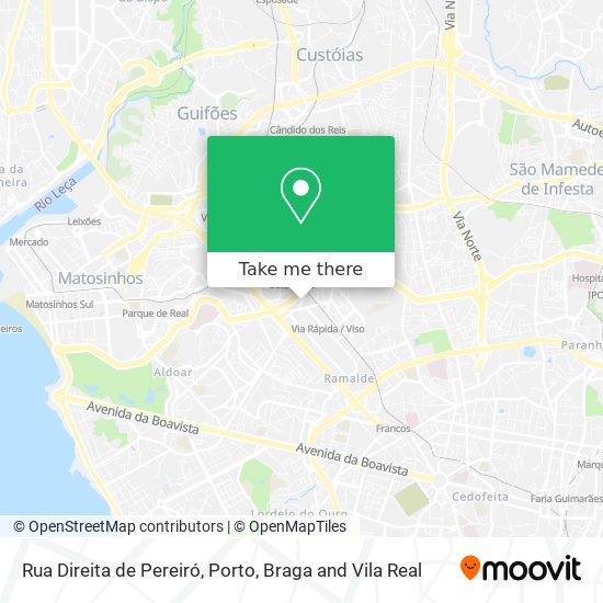 Rua Direita de Pereiró map