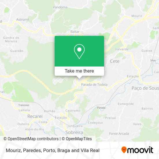 Mouriz, Paredes map