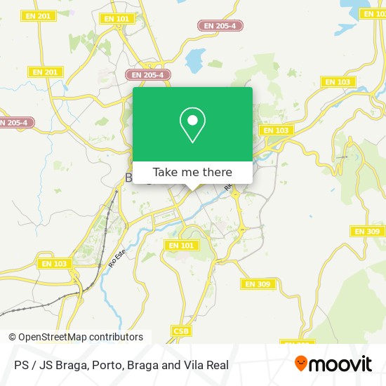 PS / JS Braga mapa