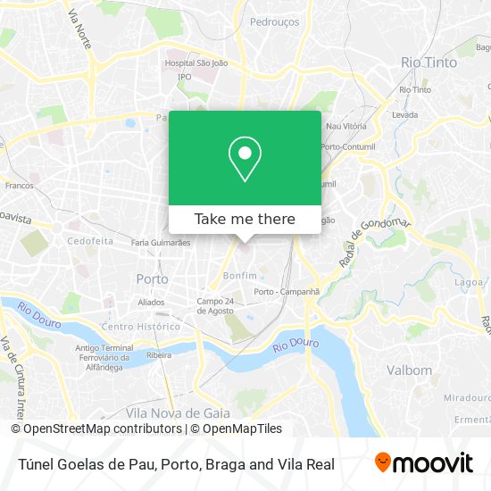 Túnel Goelas de Pau map