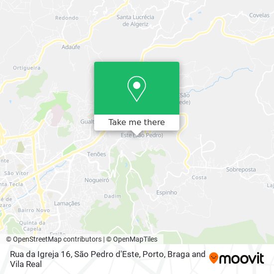 Rua da Igreja 16, São Pedro d'Este map