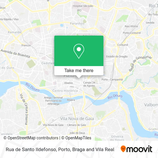 Rua de Santo Ildefonso map