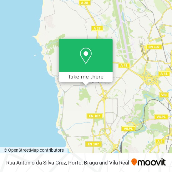 Rua António da Silva Cruz map