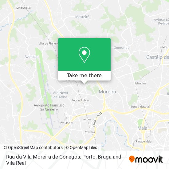 Rua da Vila Moreira de Cónegos map