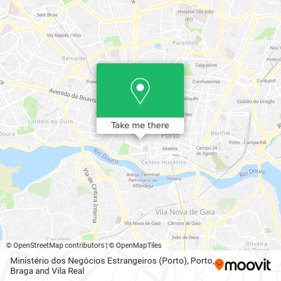 Ministério dos Negócios Estrangeiros (Porto) mapa