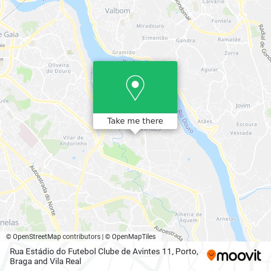 Rua Estádio do Futebol Clube de Avintes 11 map