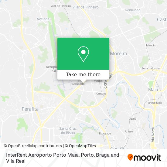 InterRent Aeroporto Porto Maia map