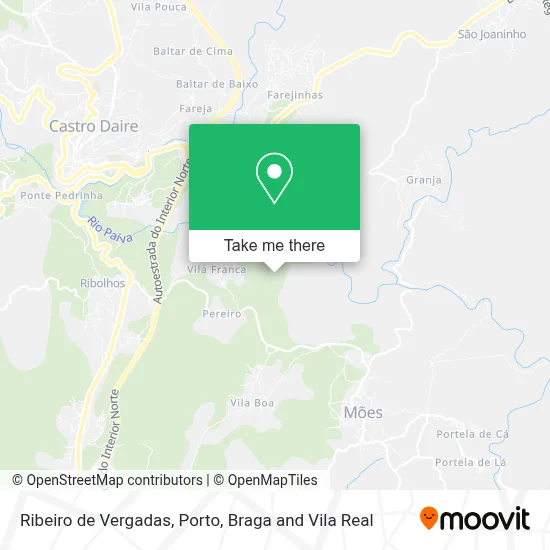 Ribeiro de Vergadas map
