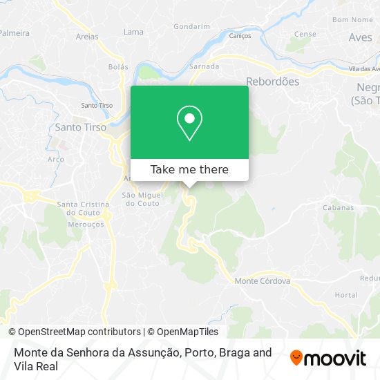 Monte da Senhora da Assunção mapa