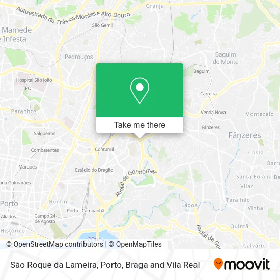 São Roque da Lameira map