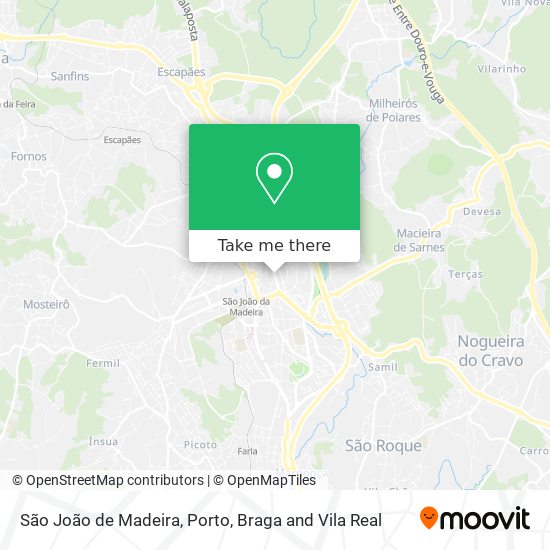 São João de Madeira mapa
