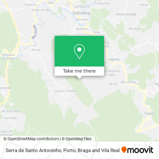 Serra de Santo Antoninho mapa