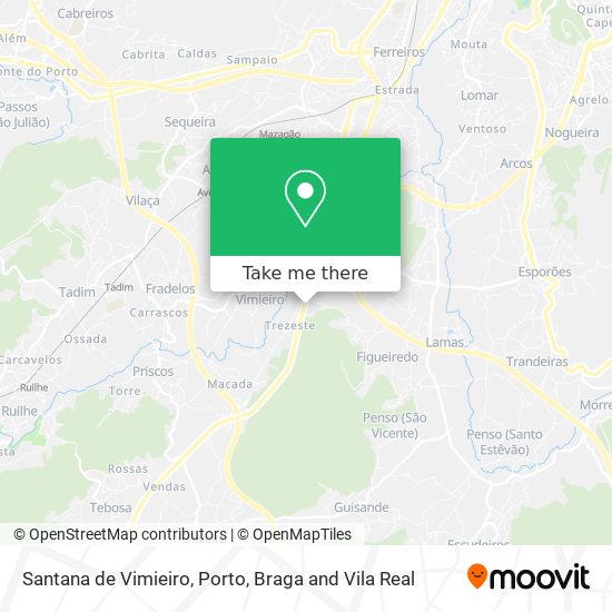 Santana de Vimieiro map