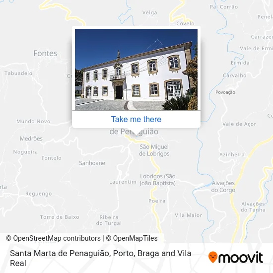 Santa Marta de Penaguião map
