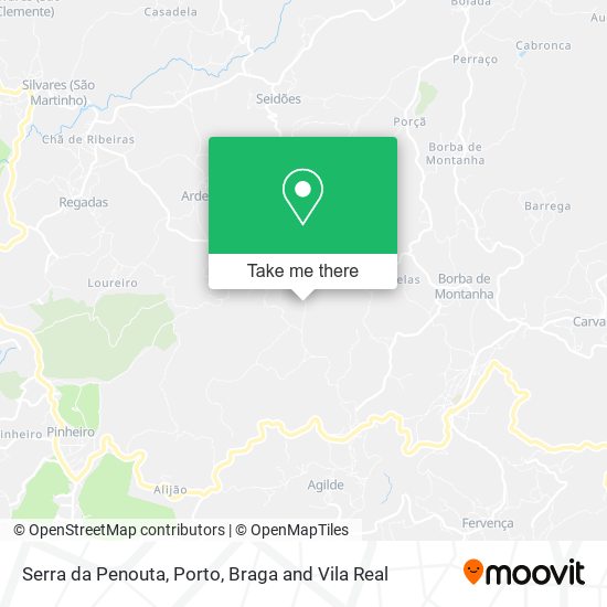 Serra da Penouta map