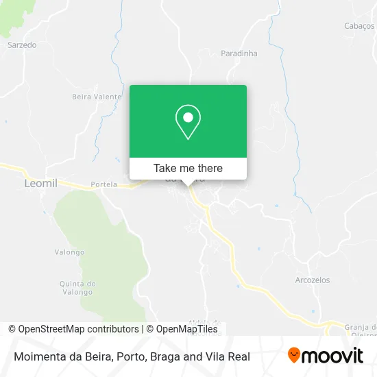 Moimenta da Beira map