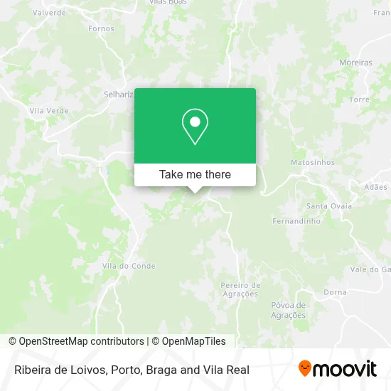 Ribeira de Loivos map