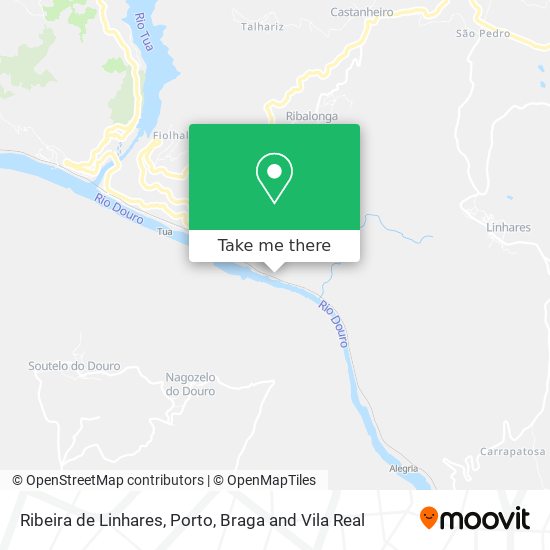 Ribeira de Linhares mapa