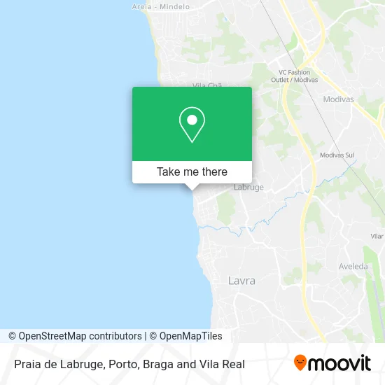 Praia de Labruge map