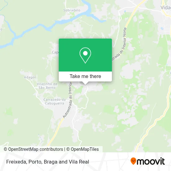 Freixeda map
