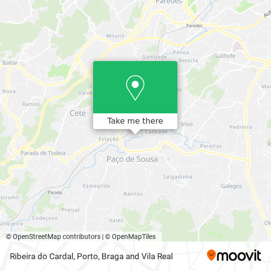 Ribeira do Cardal map