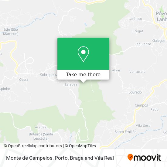 Monte de Campelos map