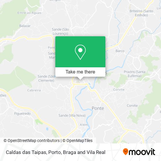 Caldas das Taipas mapa