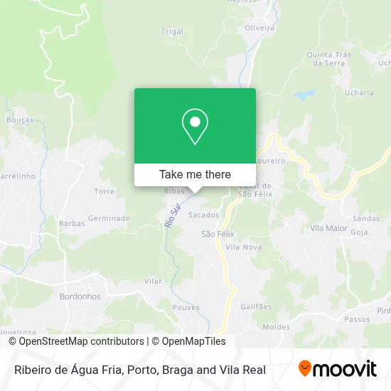 Ribeiro de Água Fria map
