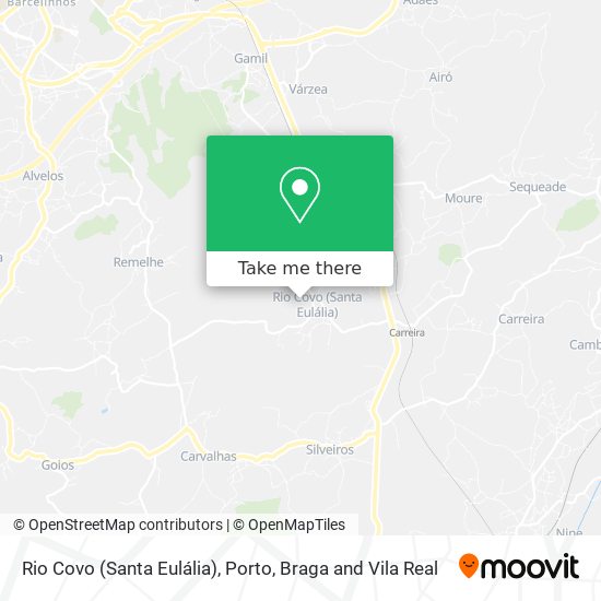 Rio Covo (Santa Eulália) mapa